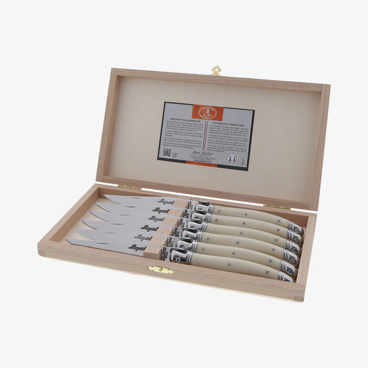 Knives White 2.5mm, 6pcs Laguiole