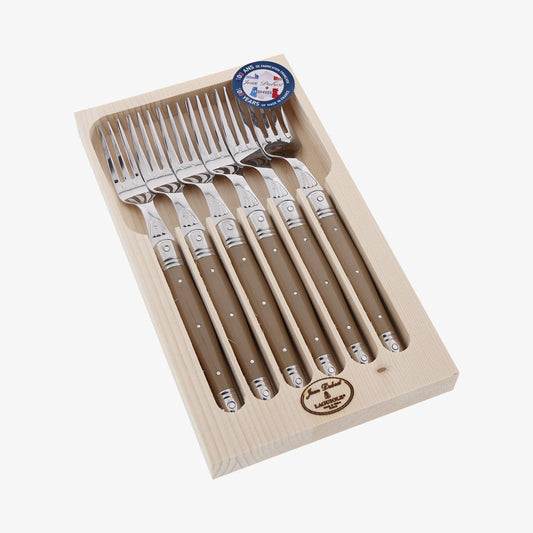 Gafflar taupe 6st Laguiole