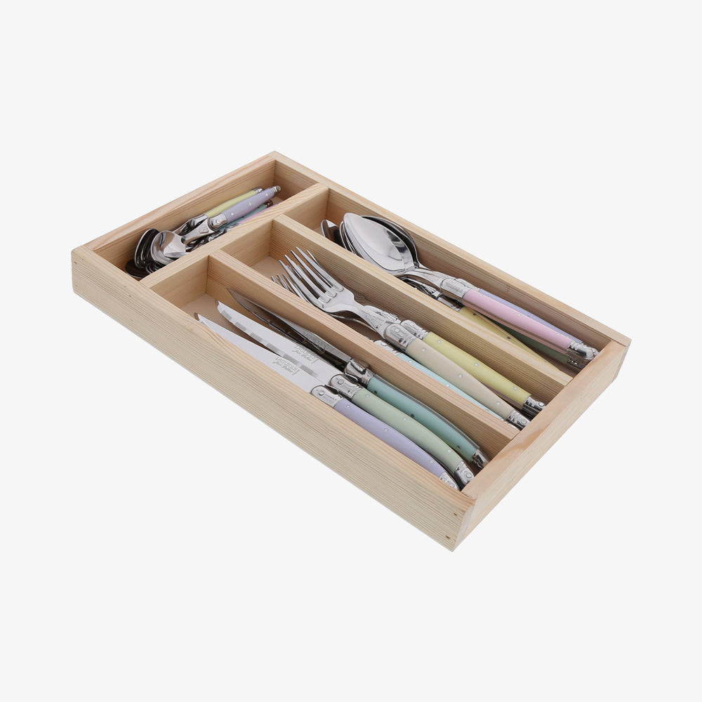 Cutlery set Pastel knives/forks/spoons/teaspoon 24 pcs