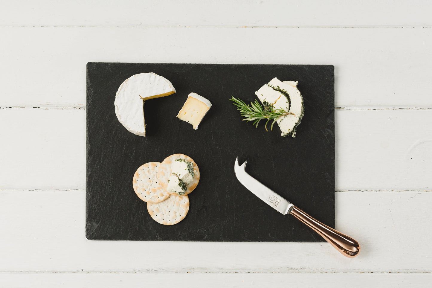 Cheese knife in copper and stainless steel