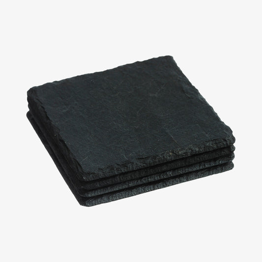 Skiffer tallrik set med 4 stycken kvadrat