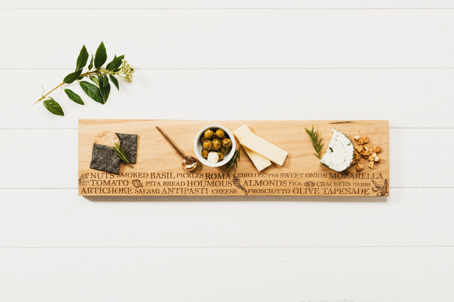 Antipasti serving board in oak large