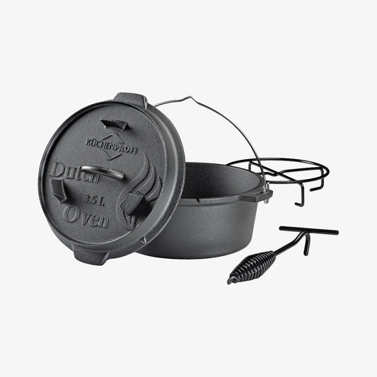 Støpejernspotte 3,5 l, 24 cm