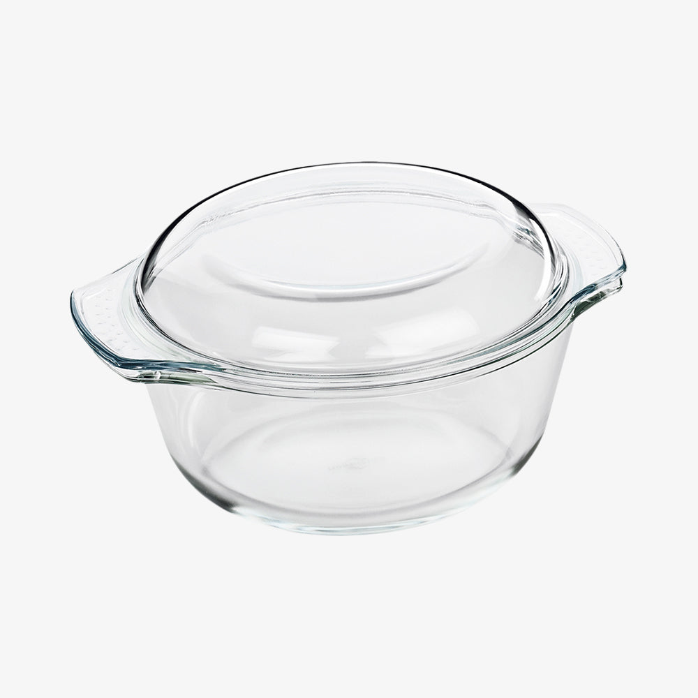 Rundt glassfat med lokk 29cm ELSASS