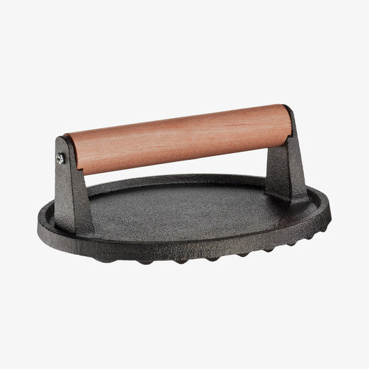Meat presses BBQ, steel/rosewood Ø18cm