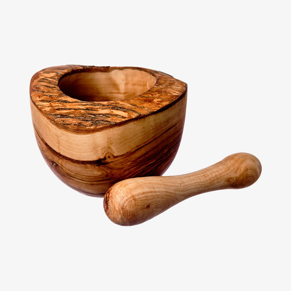 Mortar and bumps in olive wood large
