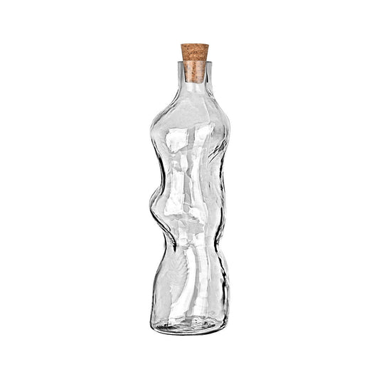 Glaskaraffel m/kork, 1000ml