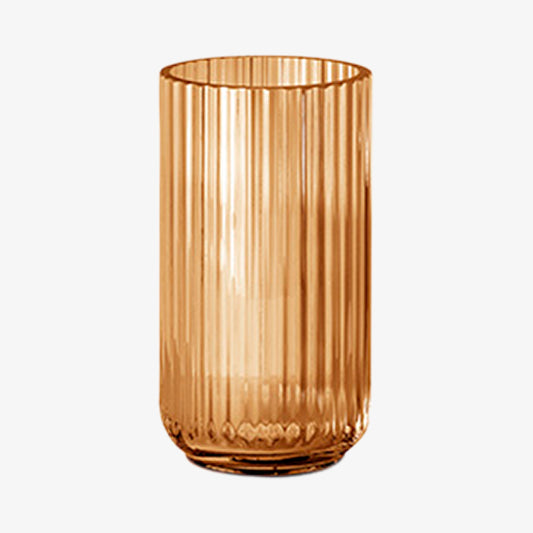 Lyngby vasen 20cm amber glas