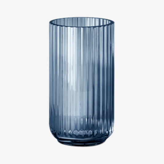 Lyngby vase 20cm blue glass