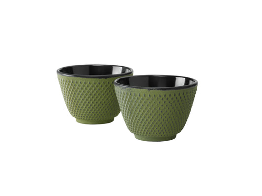 Cups Xilin cast iron green s/2
