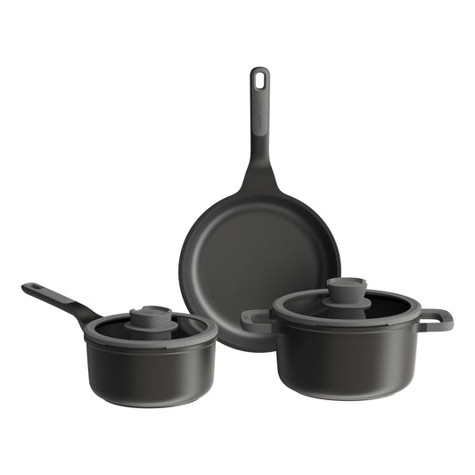 Grydesæt 5dele, NON-STICK, STONE+