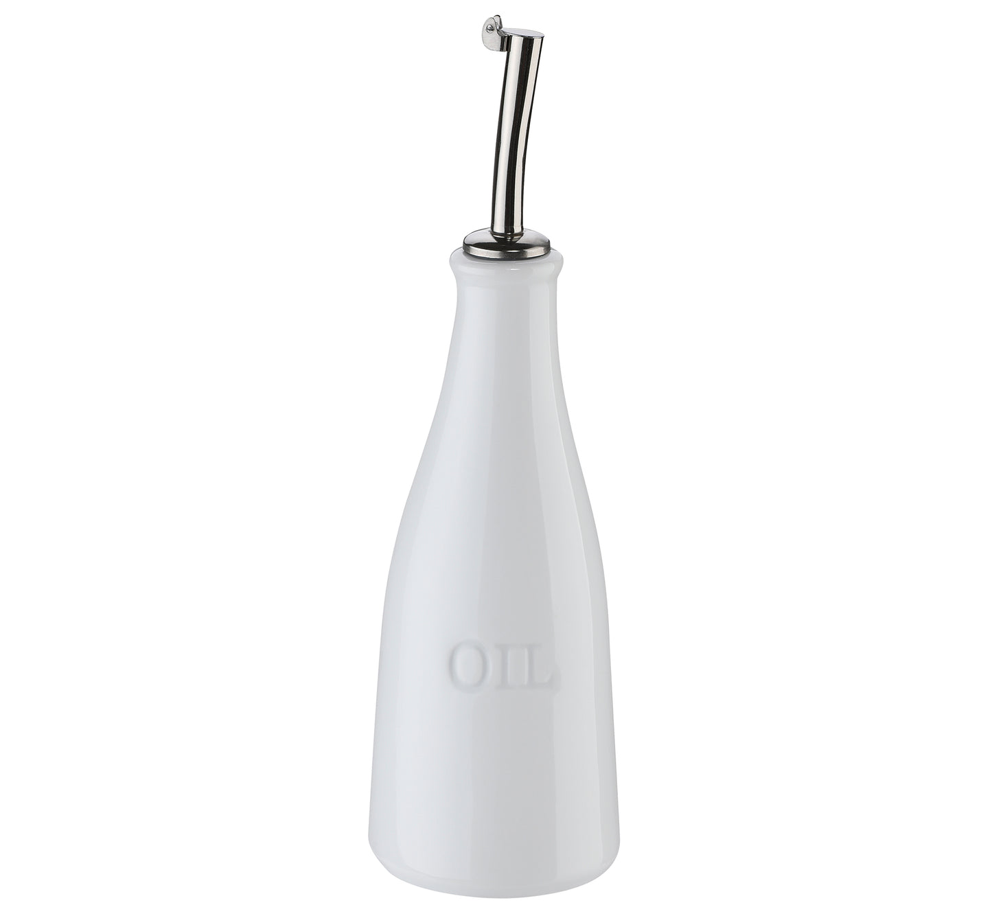Olieflaske, hvid, OIL