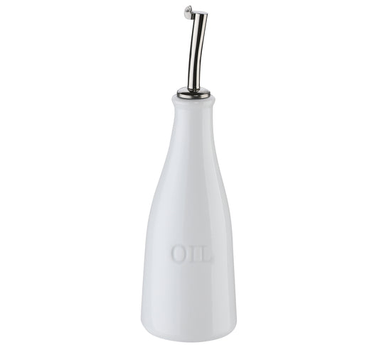 Olieflaske, hvid, OIL