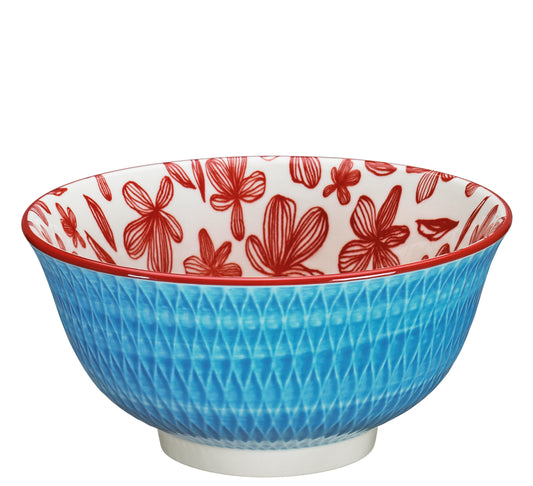 Skål m/rombe blå, Ø18cm, AMICI