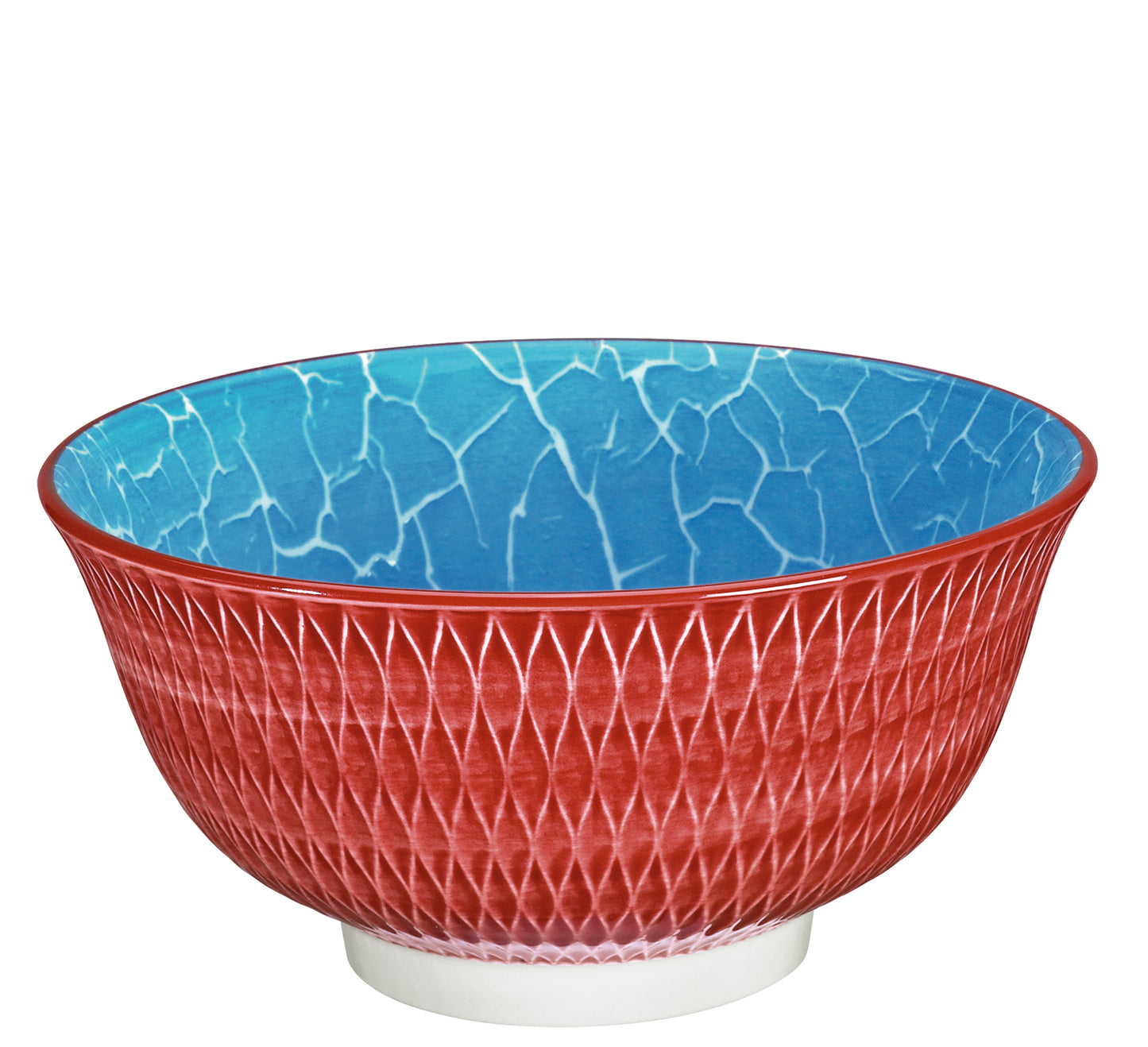 Skål m/rombe rød, Ø18cm, AMICI