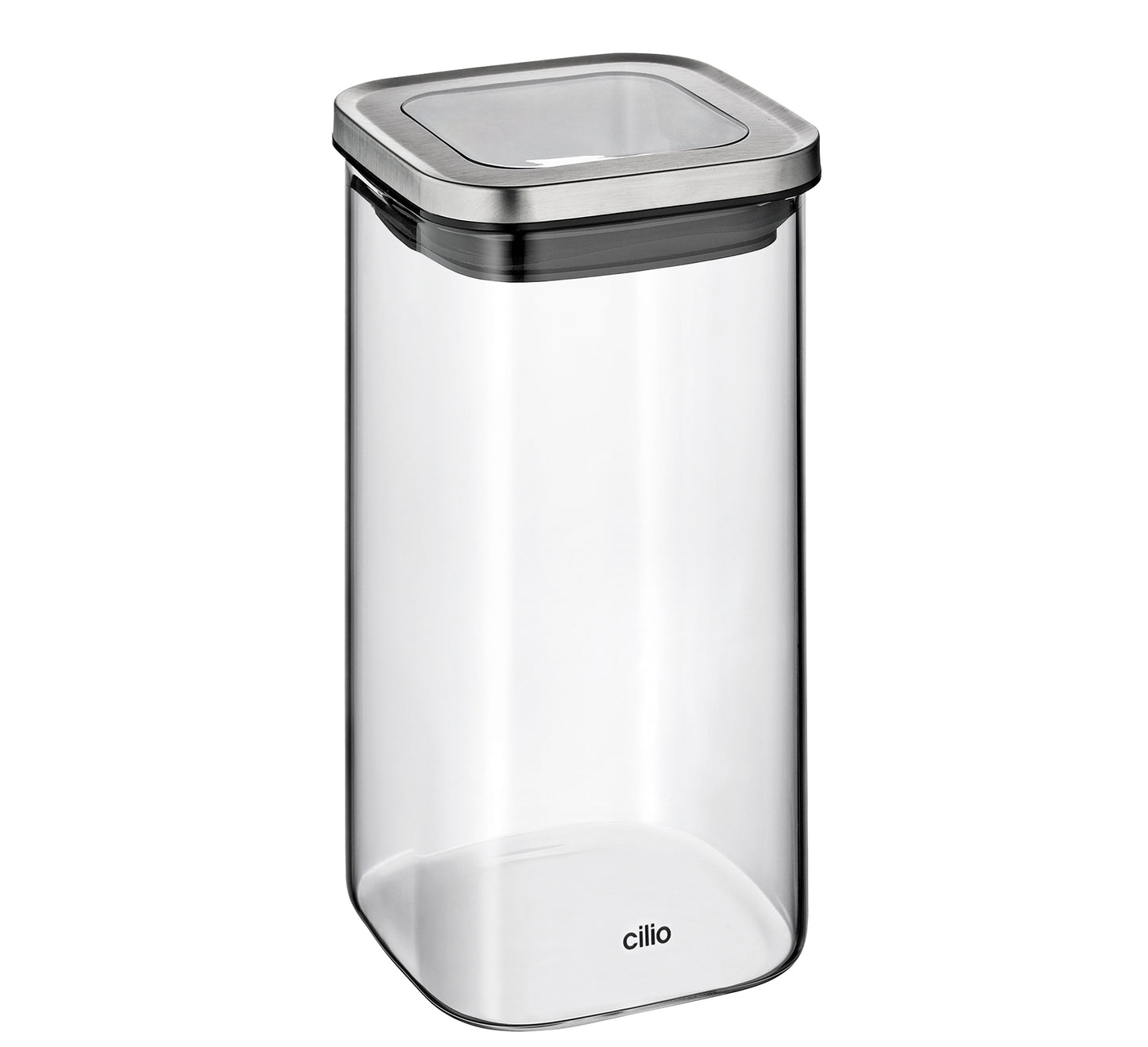 Opbevaringsboks m/silikone- og glaslåg, 1,35L CUBO