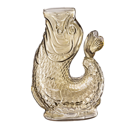 Vandkaraffel fisk, beige, glas 1L, NEMO