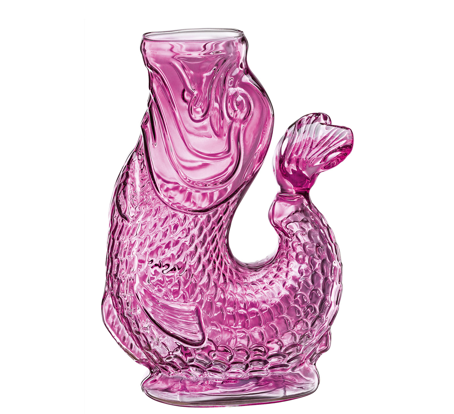 Vandkaraffel fisk, lilla, glas 1L, NEMO