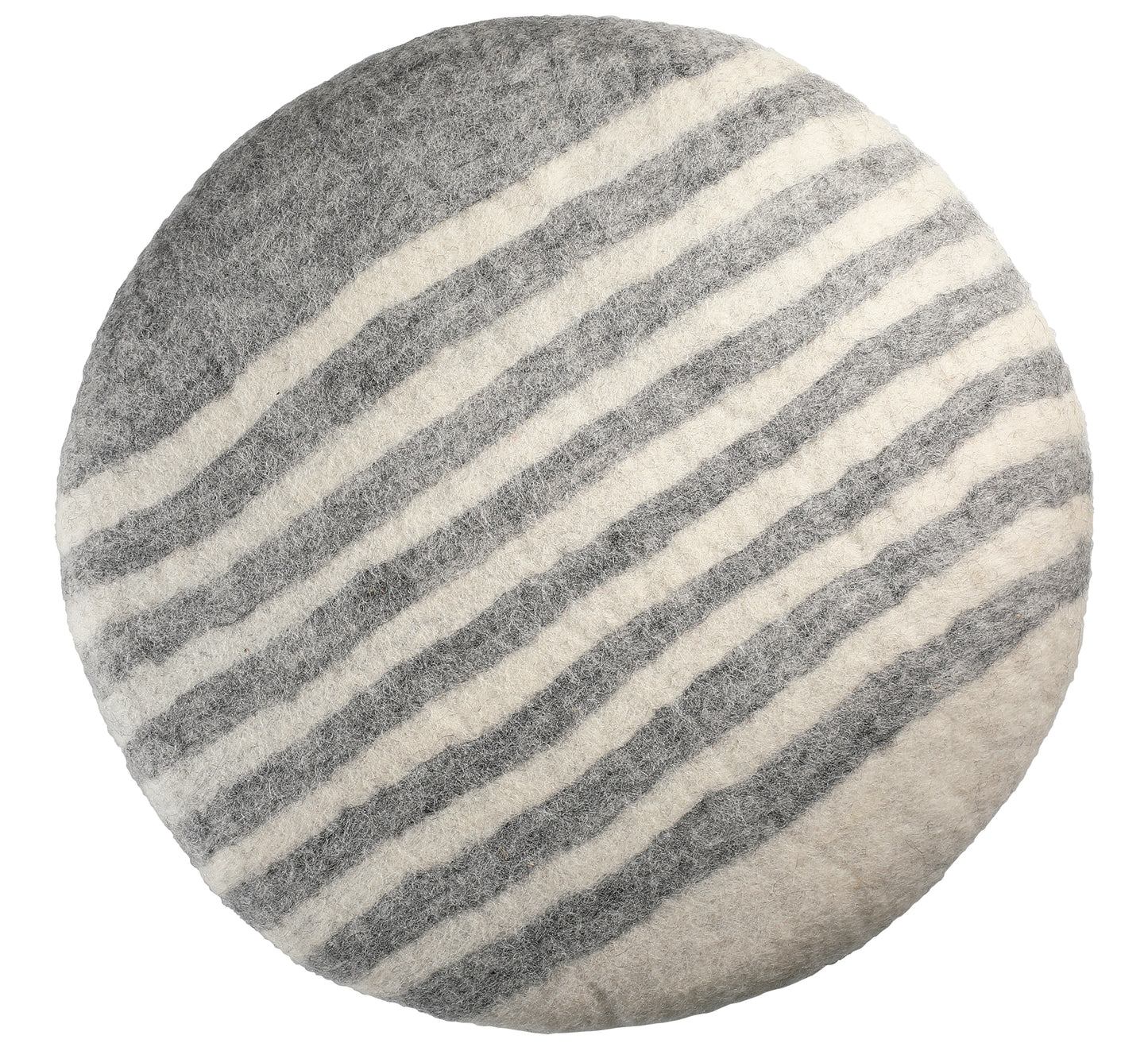 Sædehynde m/striber, grå/hvid, LANA