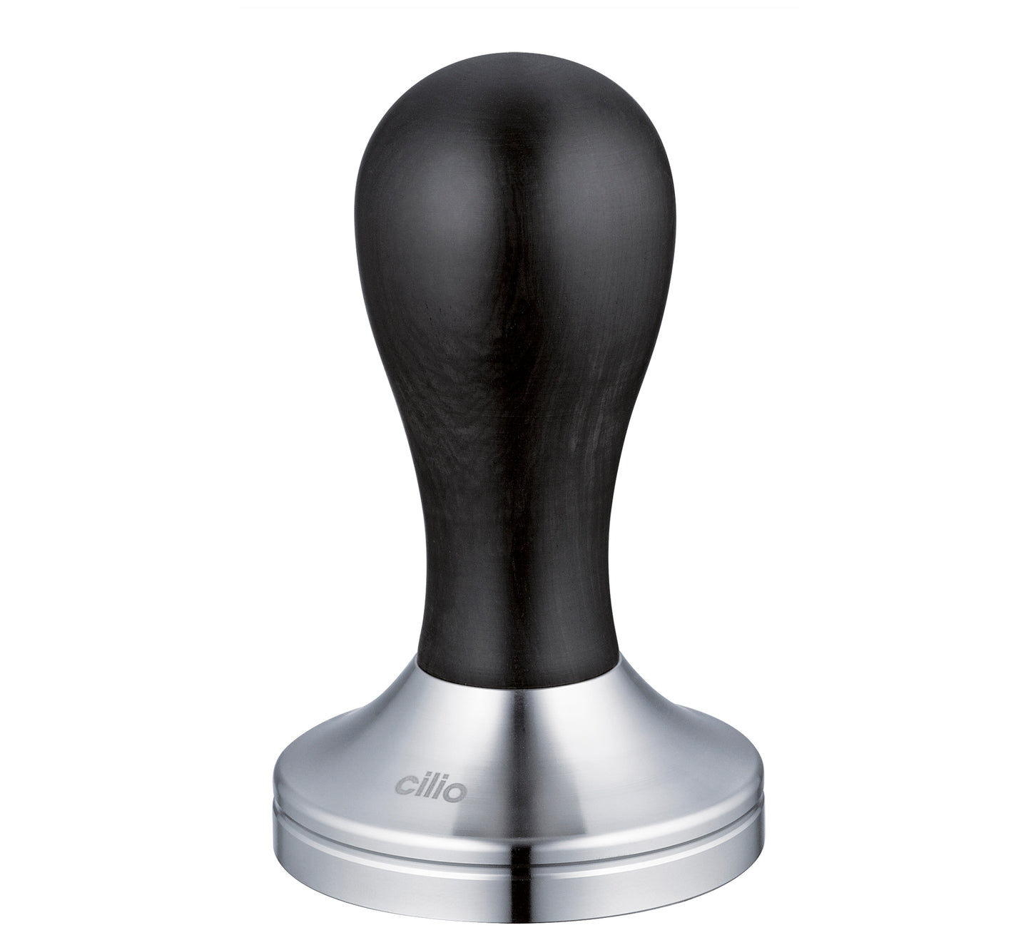 Tamper, sort træ og r/stål, H6,7cm, Ø5,7cm