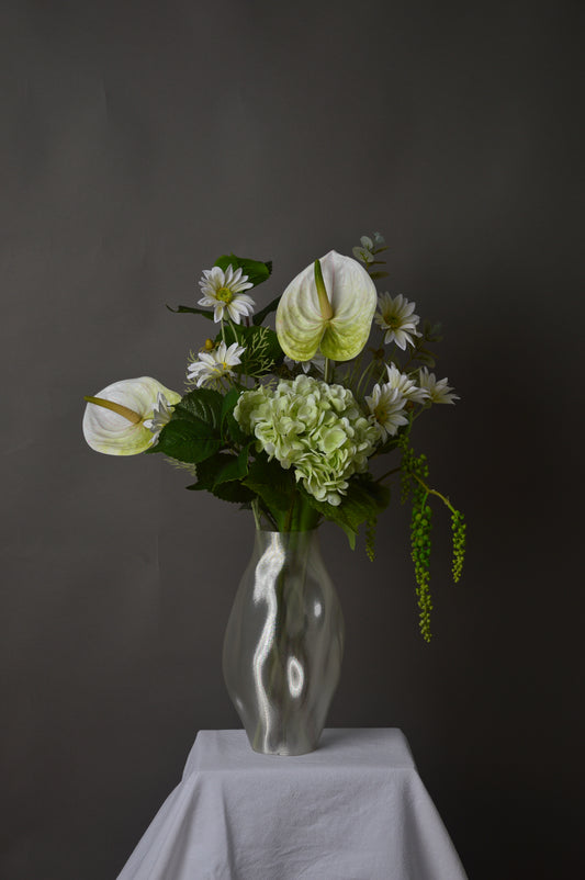 Buket, hvid, 8 stilke, Fresh Mint