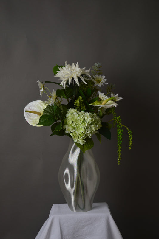 Buket, hvid, 11 stilke, Fresh Mint