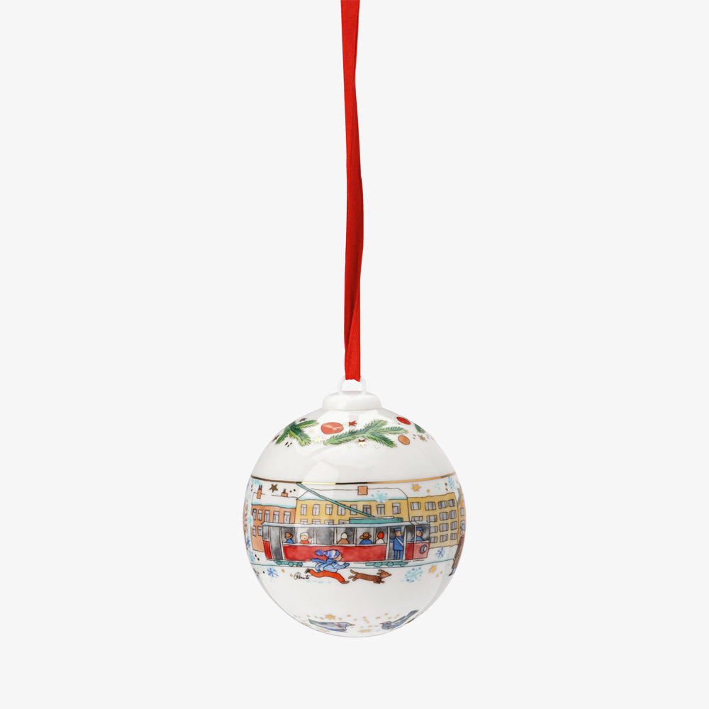 Porcelain Ball, Weihnachtskugel 2023, Porzellankug