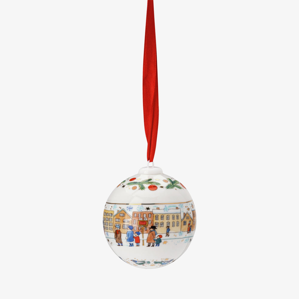 Porcelain ball, Weihnachtskugel 2023, Porzellankug