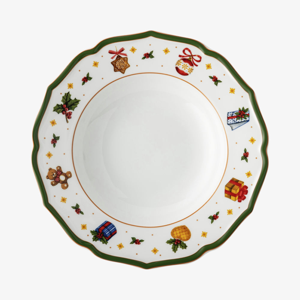 Plate Deep 23cm, WinterTime Gree, Happy WinterTime