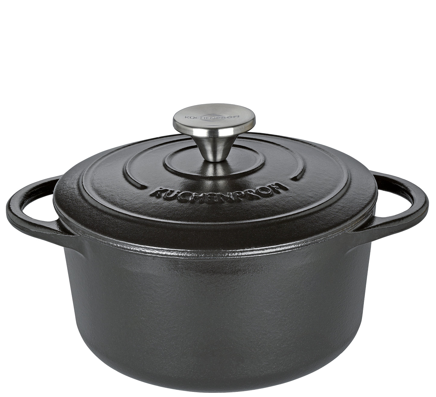 Støbejernsgryde rund, sort, 20cm, PROVENCE