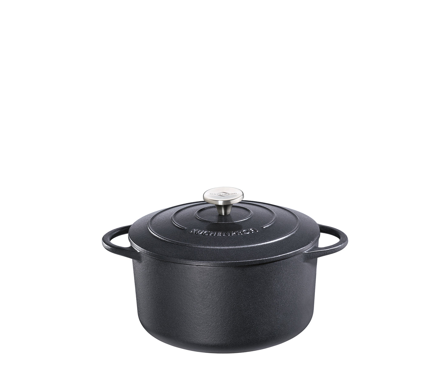 Støbejernsgryde rund, sort, 24cm, PROVENCE