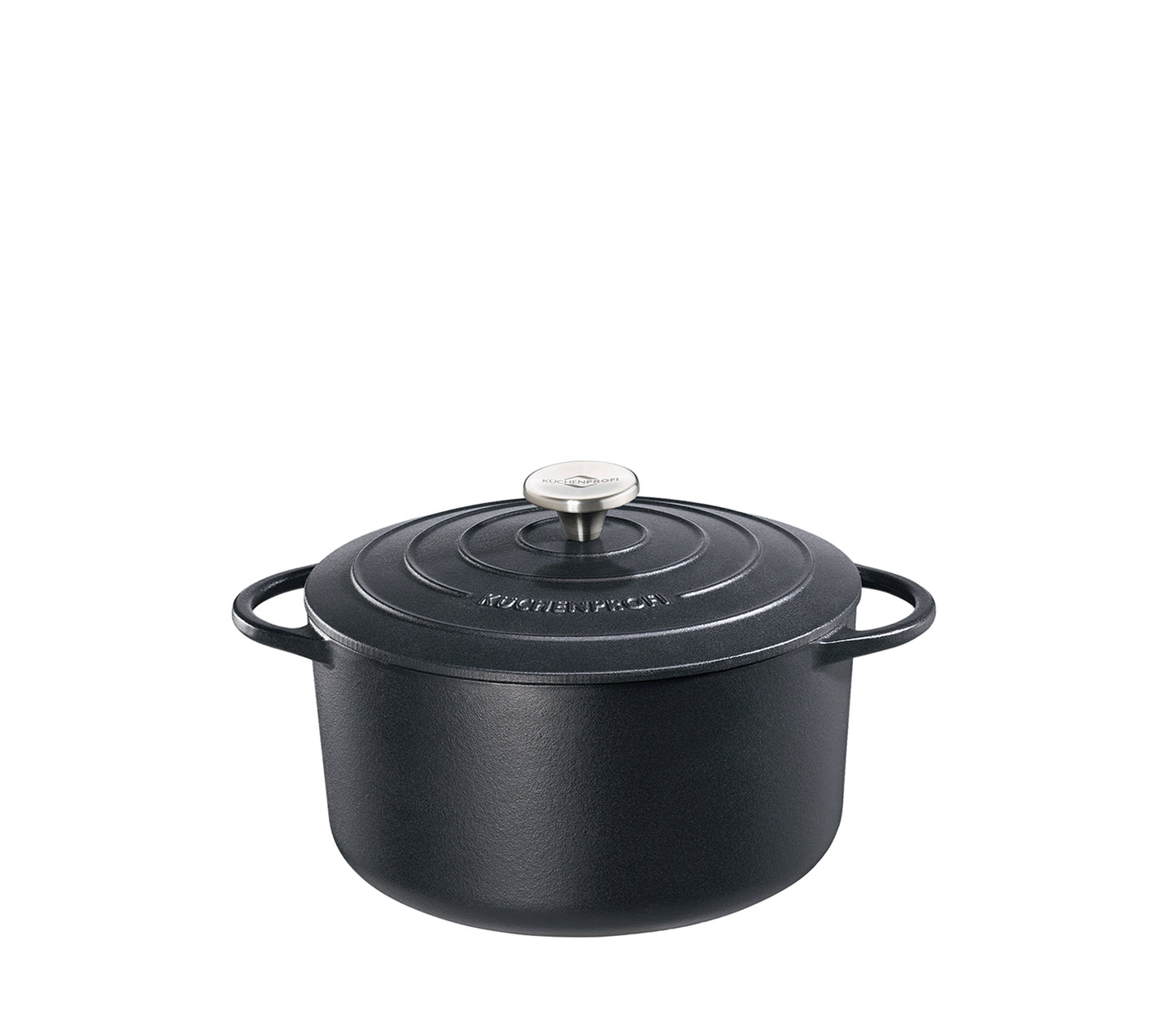 Støbejernsgryde rund, sort, 26cm, PROVENCE