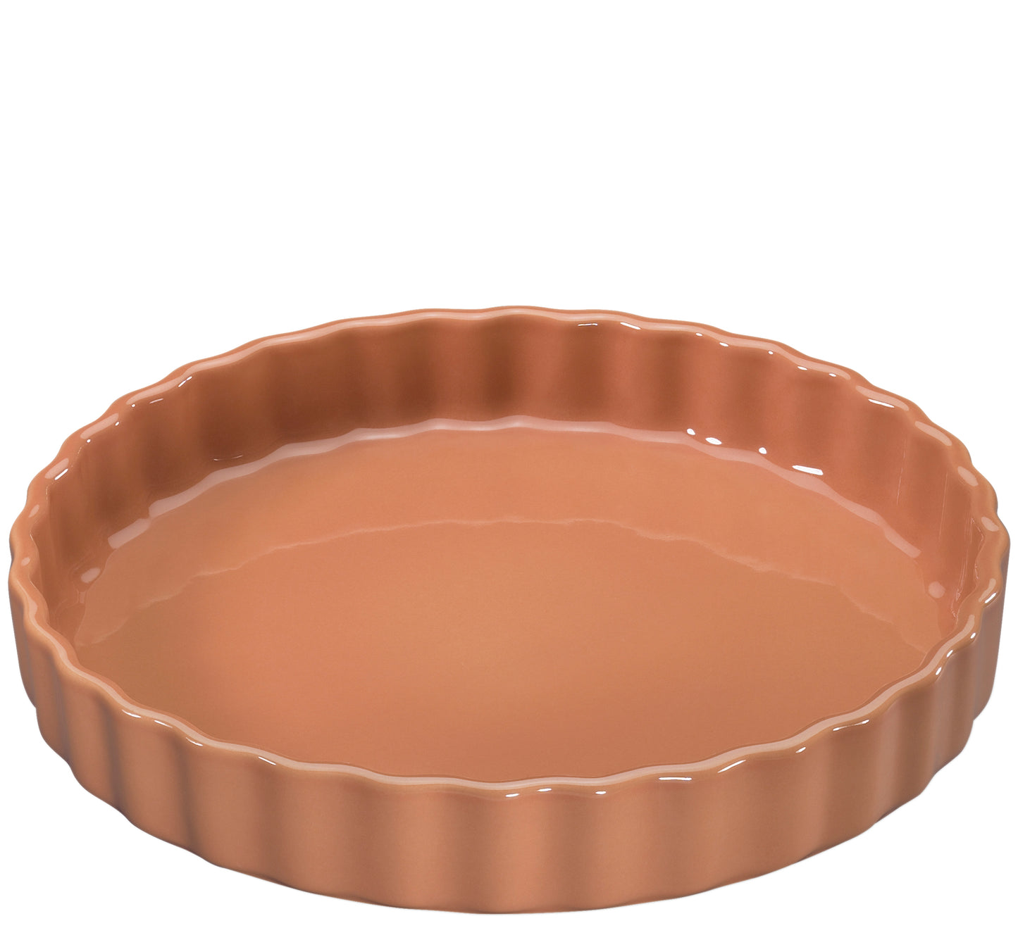 Flanfad, koral, Ø28cm, PORTO