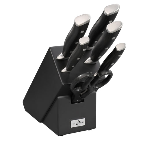 PRIMUS CLASSIC knivblok, 7 dele, sort