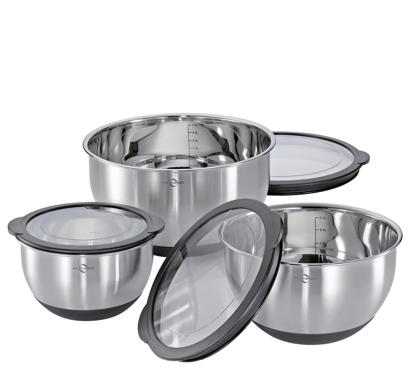 Skålesæt m/låg DELUXE skridsikker, 3 dele