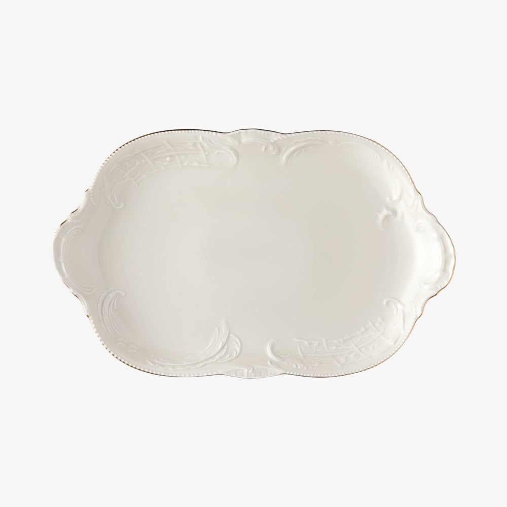 Platter 38cm, Gold, Sanssouci Elfenbein