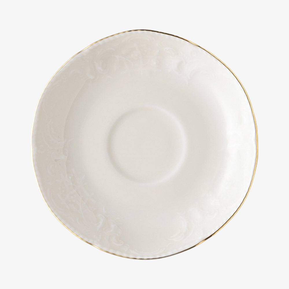 Saucer 2 Tall, Gold, Sanssouci Elfenbein