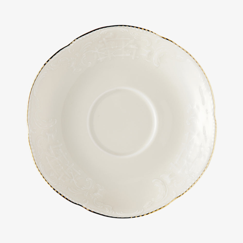 Saucer 4 Tall, Gold, Sanssouci Elfenbein