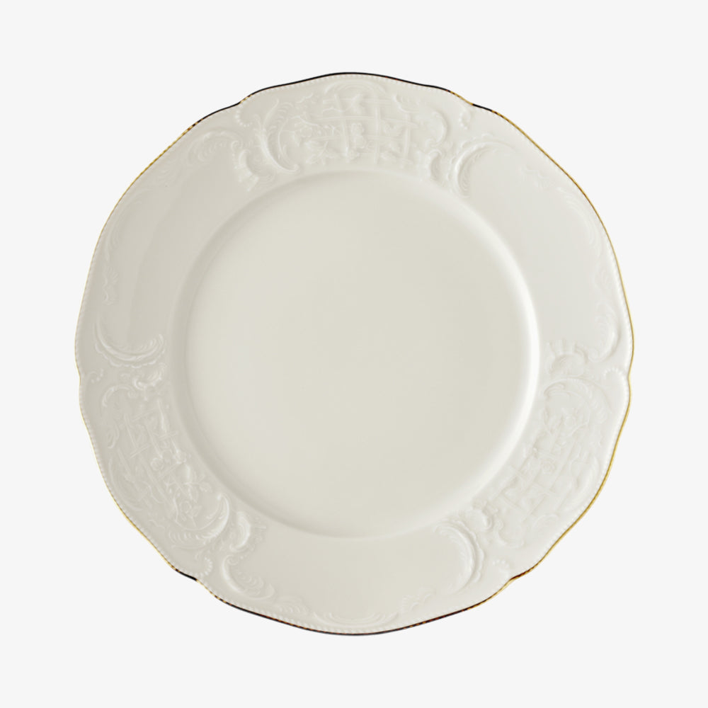Service Plate, Gold, Sanssouci Elfenbein