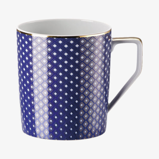 Mug with handle, Carreau Bleu, Francis
