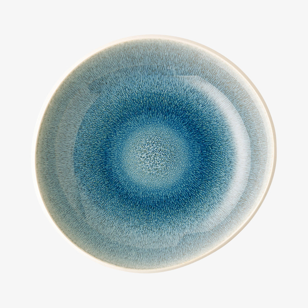 Plate 22cm deep, Aquamarine, Junto