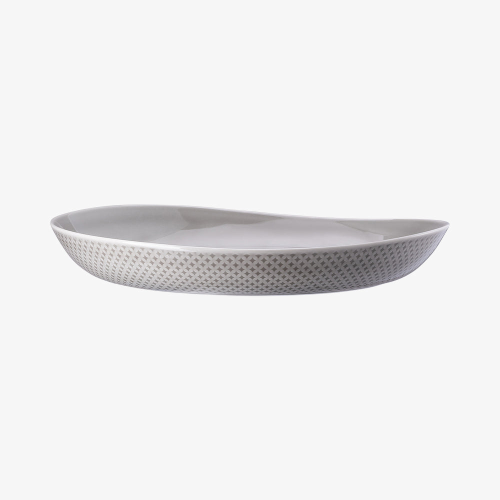 Plate deep 33cm, Pearl Grey, Junto