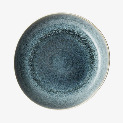 Plate 33cm Deep, Aquamarine, Junto