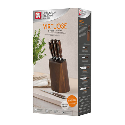 Knivblok 5 dele VIRTUOSE
