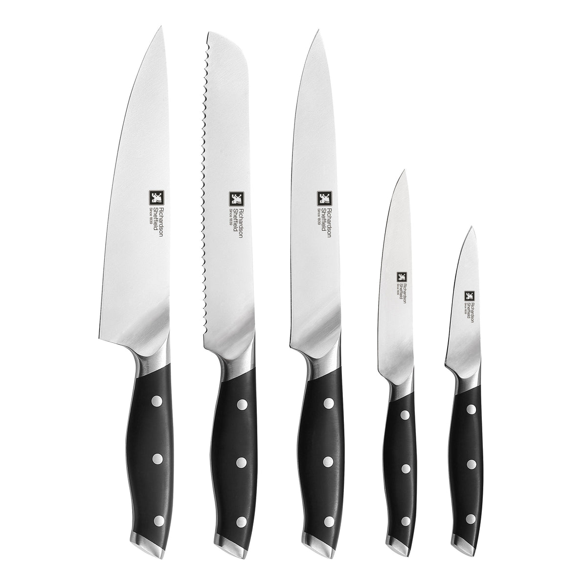 Knivblok 5 dele GRAND CHEF