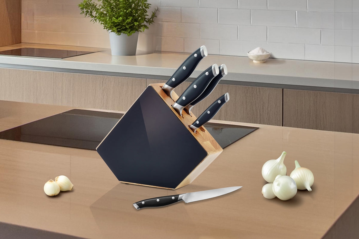 Knivblok 5 dele GRAND CHEF