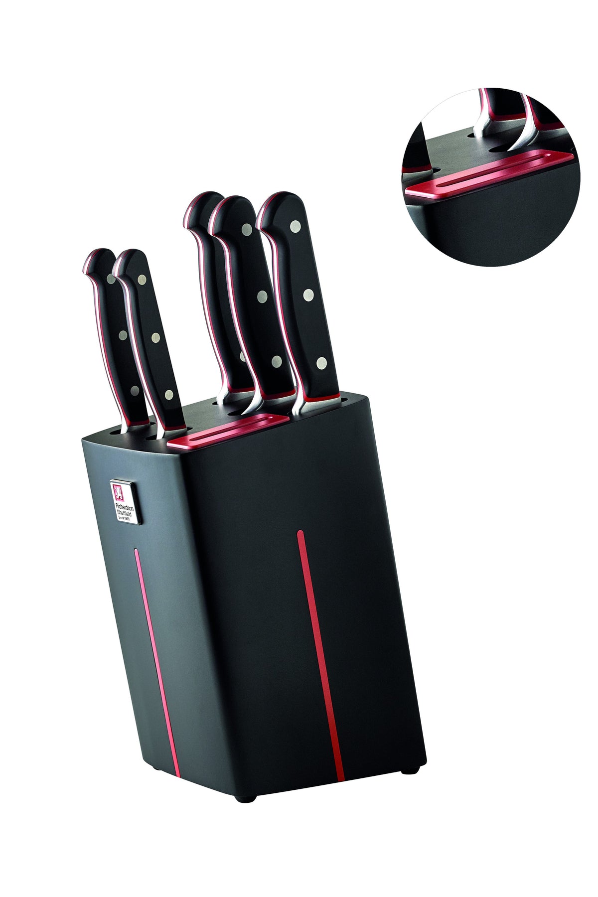 Knivblok 5 dele VELOCITY