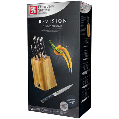Knivblok 5 dele R:VISION