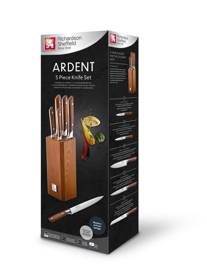 Knivblok 5 dele ARDENT
