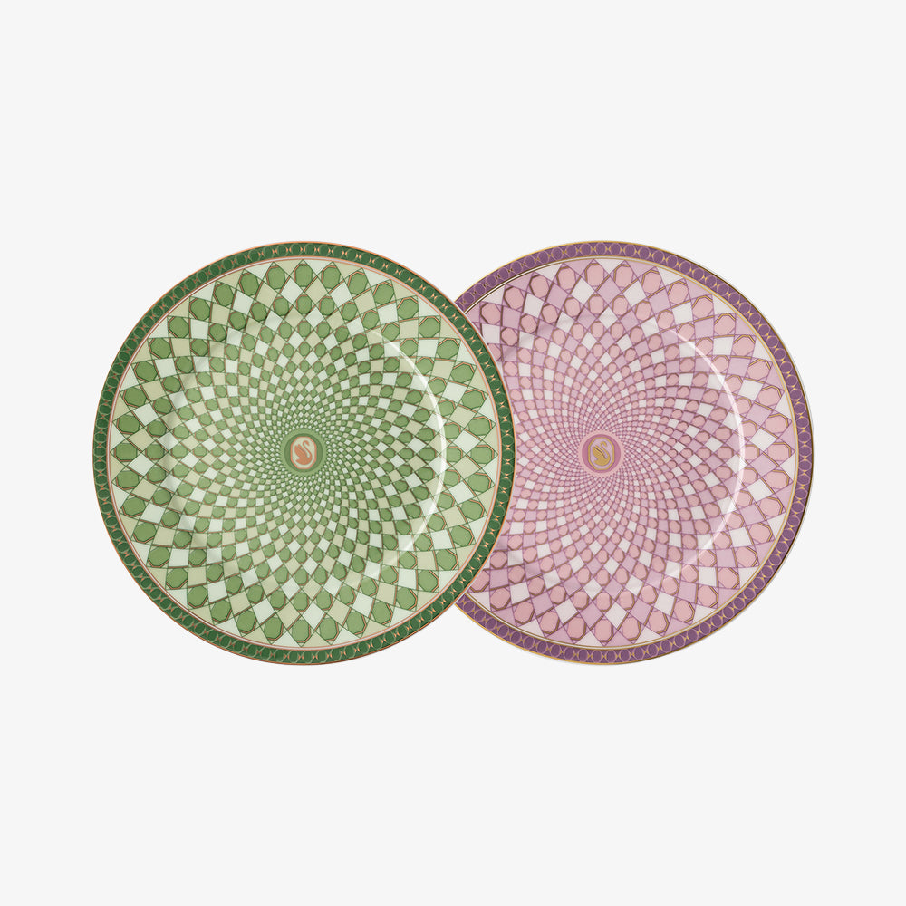 Set 2 Plates 18cm, Fern + Rose, Signum